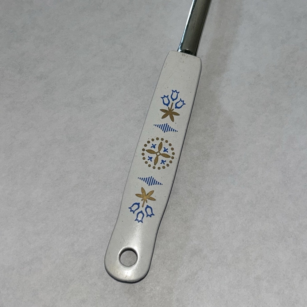 Ekco Lazy Daisy Stainless Steel 2-Tine Fork, Floral Plastic Handle, Reusable - Picture 3 of 4